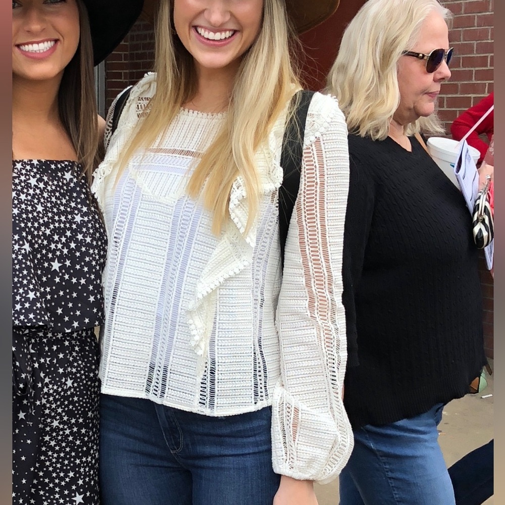 Crochet white top